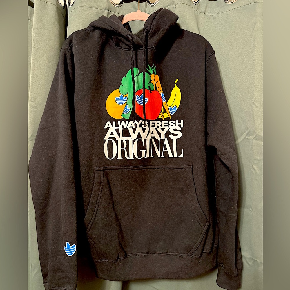 Adidas originals black hoodie size L NWOT